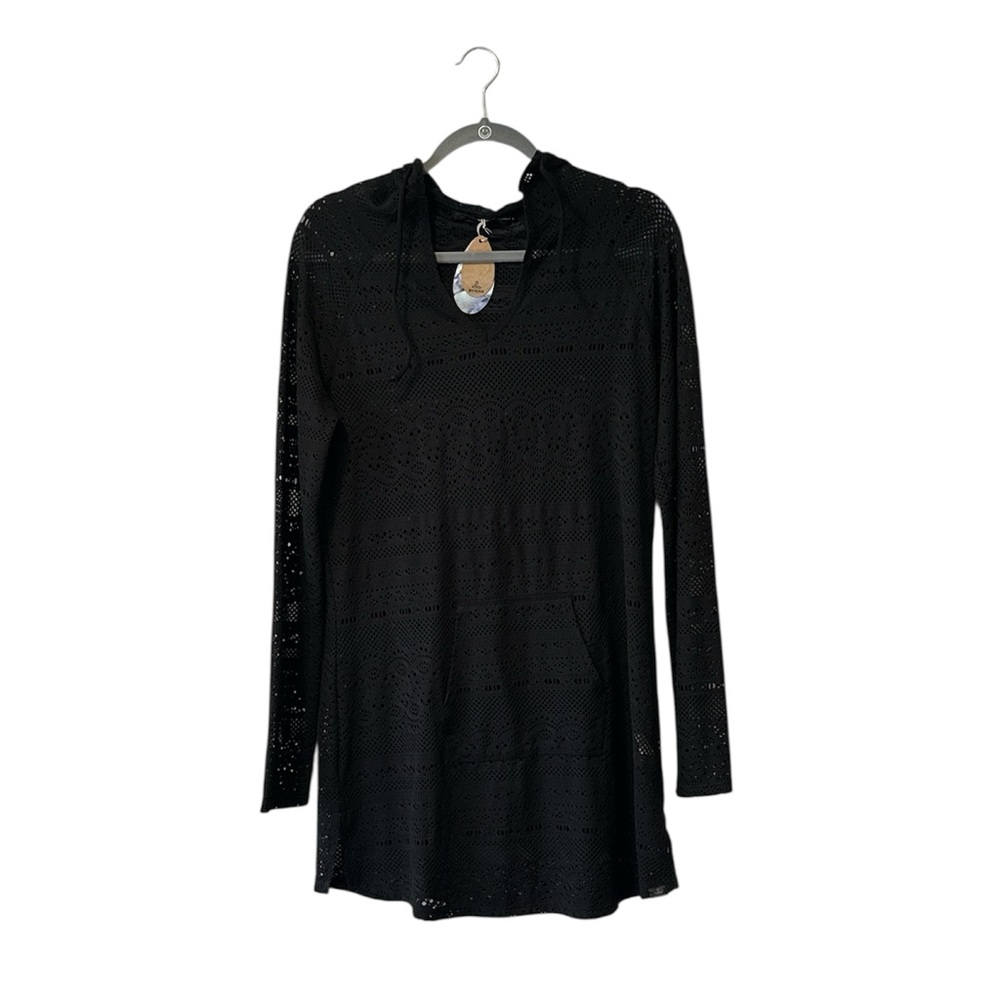 Prana Luisa Tunic Black Knit Women’s Swim Coverup NWT Women’s Size Small